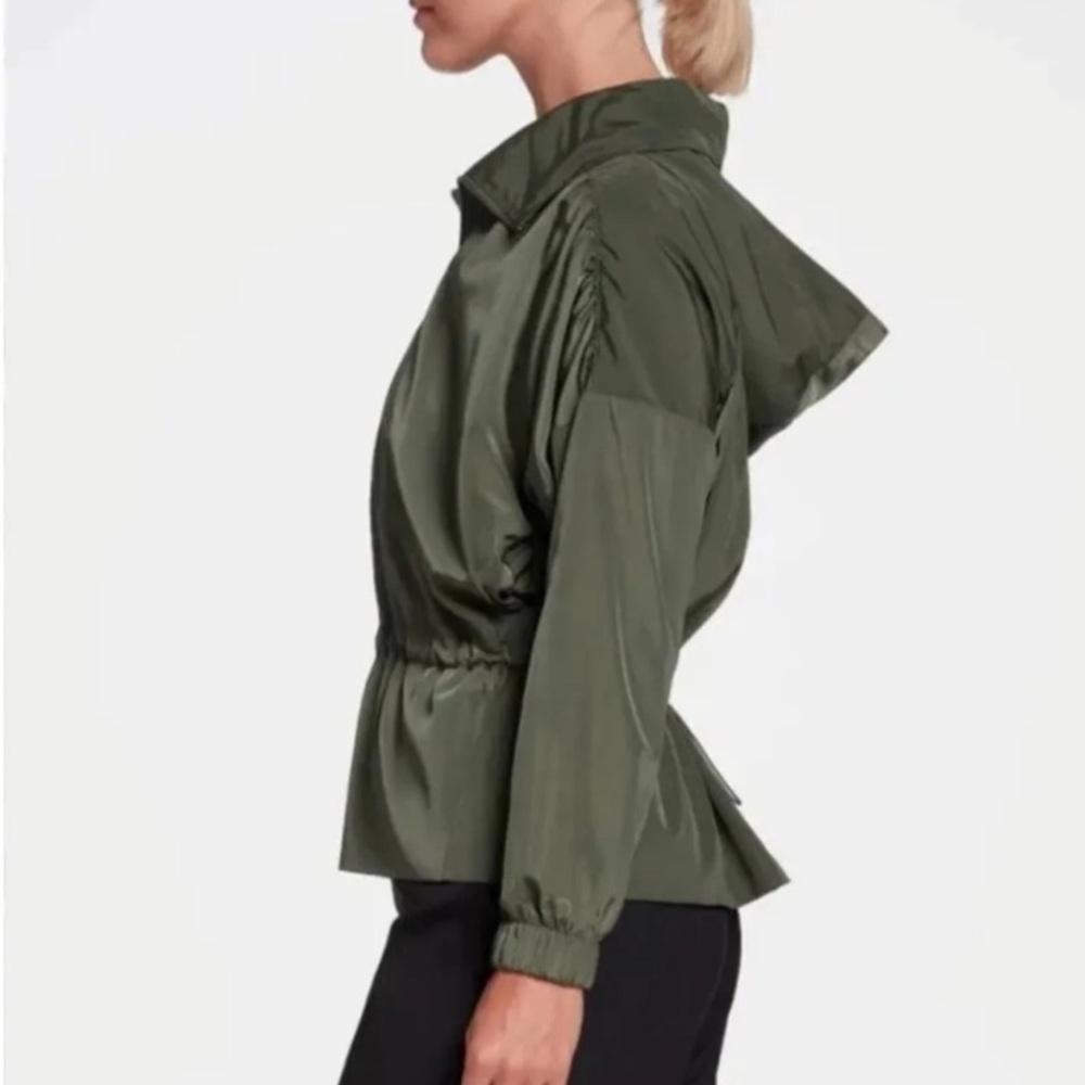 WOMENS SMALL CALIA LIGHT WEIGHT JACKET CINCH WAIST WITH HOOD